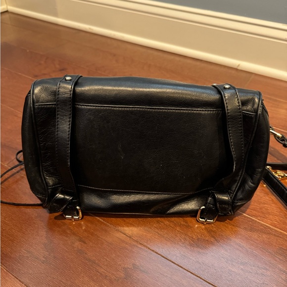 Rebecca Minkoff Cupid Satchel black leather Gold Accents soft excellent cond - Picture 2 of 9